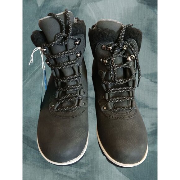 Jambu JBU W Black Waterproof Lace-Up Boots With Memory Foam Footbed size 7.5M - Picture 1 of 15